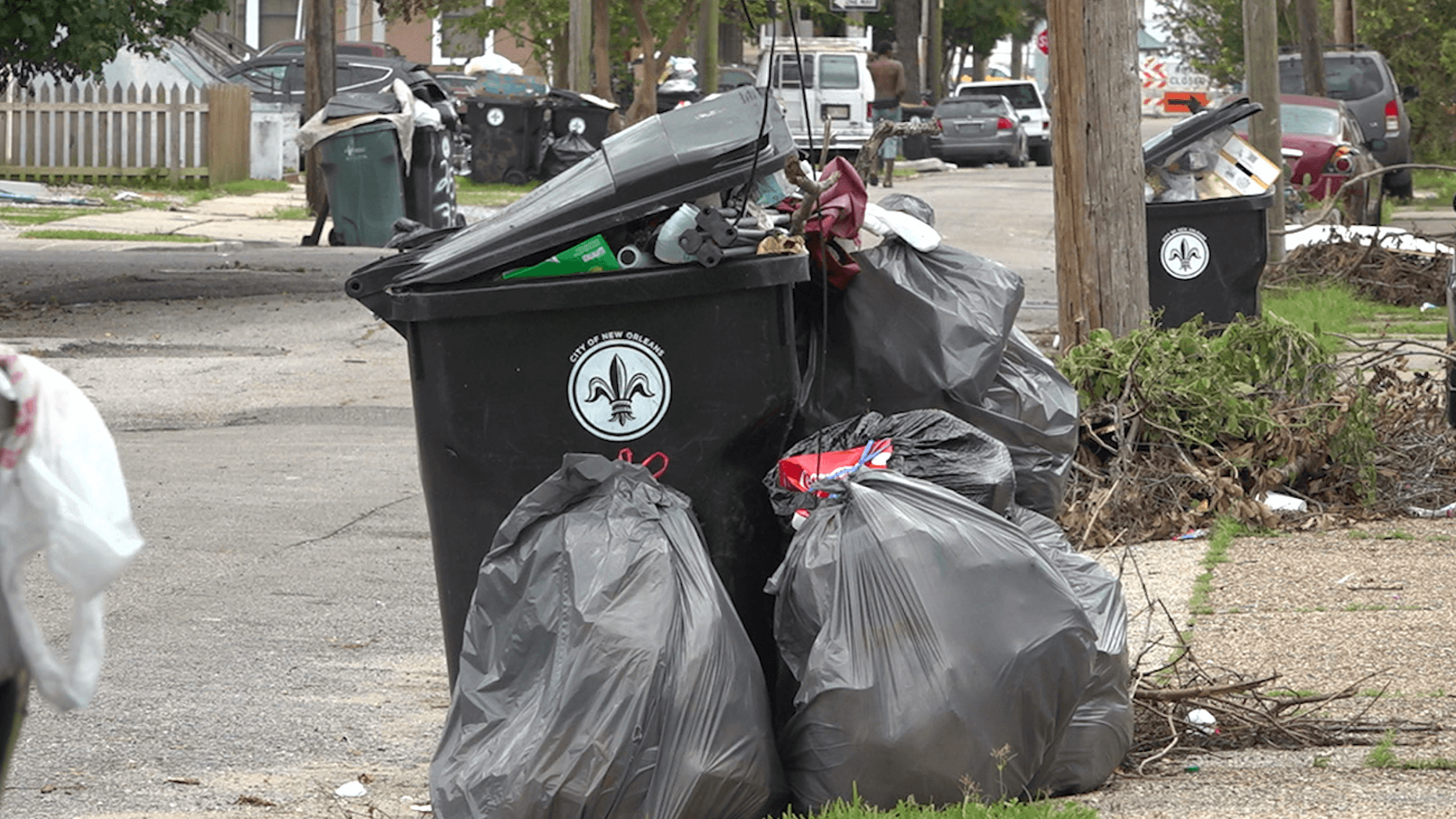 New Orleans Residents Hold trash Parade Protest After Garbage Pickup 